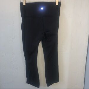 Lululemon Mesh Crop Leggings Pant Black Size 6 (Wunder Train? Pace Rival?)